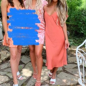 Pink MIDI Slip Dress